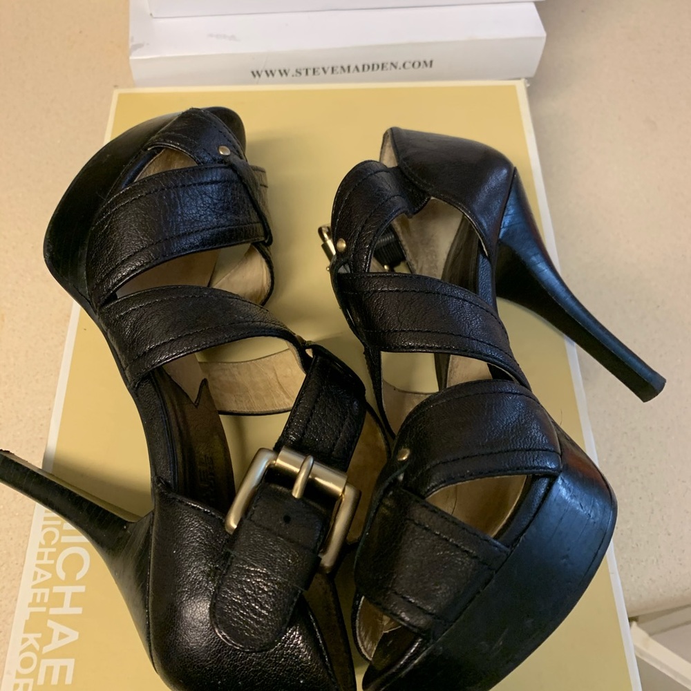 Michael Kors Black Strap Sandals